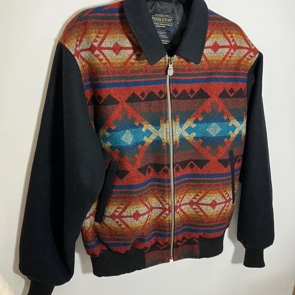 Pendleton M Western Coat Mens Coyote Canyon Big Horn Black DK579 - Picture 6 of 14